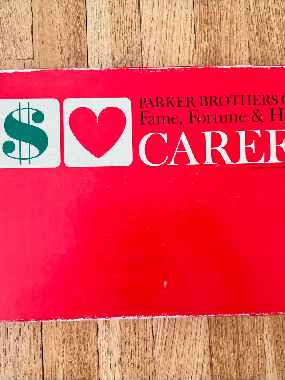 Parker Brothers CAREER Board Game Box - Bright Red, 1965